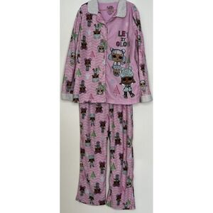 LOL Suprise Pajama Set Girls 10-12 Logo Printed Shirt And Pants
